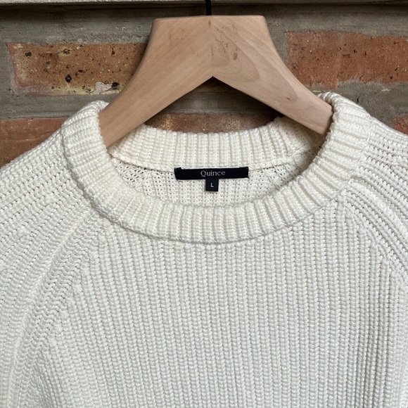 Quince 100% Organic Cotton Fisherman Crew Sweater - Picture 3 of 13